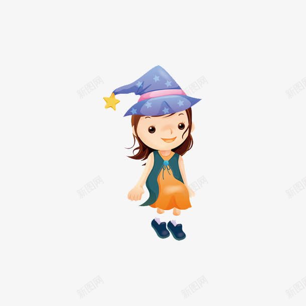 戴帽子的女孩png免抠素材_新图网 https://ixintu.com 六一儿童节戴帽子 卡通手绘女孩 戴帽子的女孩