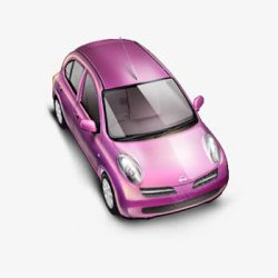 紫色小汽车素材