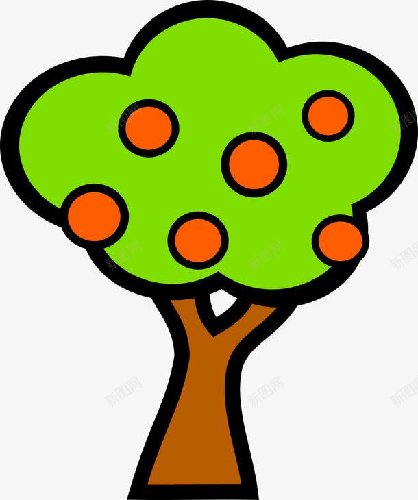 丰收的果树png免抠素材_新图网 https://ixintu.com 橙色 水果 苹果 食品