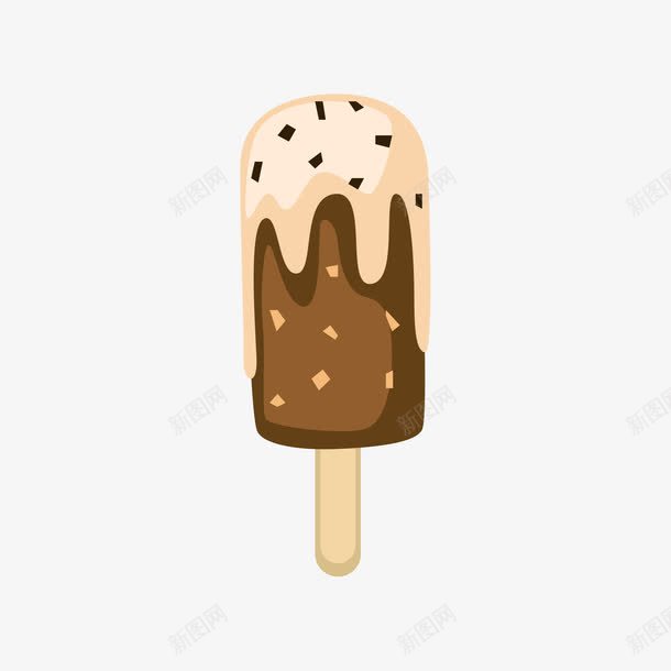 美味冰淇淋png免抠素材_新图网 https://ixintu.com 冰棒 棕色 美味