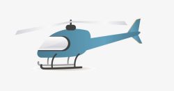 立体直升机蓝色卡通立体直升机高清图片
