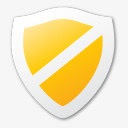 黄色盾保护盾黄色的锡耶纳图标高清图片