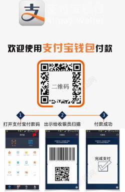 手机的接收付款方法支付宝钱包支付流程图标高清图片