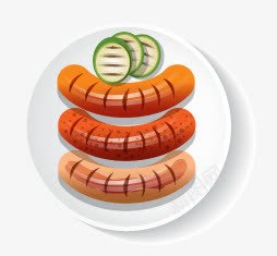 香肠png免抠素材_新图网 https://ixintu.com 扁平化 美食 香肠