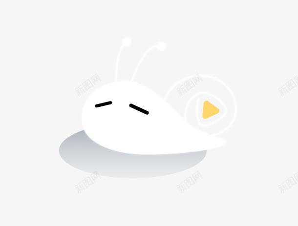 卡通蜗牛装饰psd免抠素材_新图网 https://ixintu.com 卡通 白色 素材 蜗牛