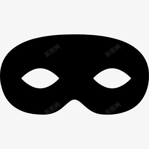 狂欢节面具黑色圆形图标png_新图网 https://ixintu.com 形状 狂欢 狂欢节面具 盖 眼睛 面具 黑色