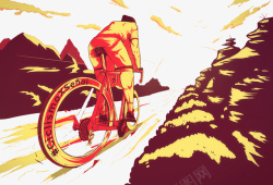 彩绘骑车的人图彩绘骑车的人高清图片