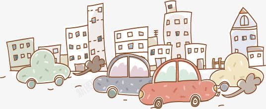 汽车污染png免抠素材_新图网 https://ixintu.com 卡通 污染 汽车