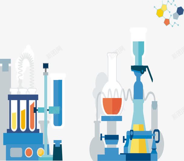 两款化学实验矢量图ai免抠素材_新图网 https://ixintu.com 化学实验 学习 工业生产 生活 矢量图