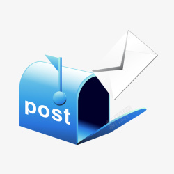 邮箱模型蓝色邮箱模型高清图片