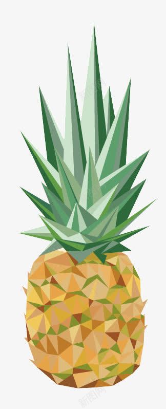 多边形菠萝png免抠素材_新图网 https://ixintu.com 多边形 手绘 水果 绘画 菠萝 食物