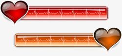 横条爱心心跳线分界线高清图片