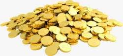 金色堆叠金币素材