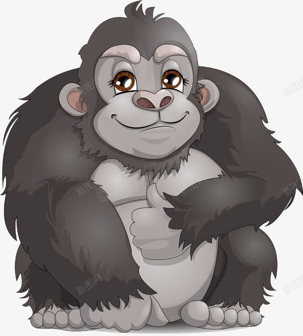 可爱的大猩猩png免抠素材_新图网 https://ixintu.com 力量 动漫 卡通 进化