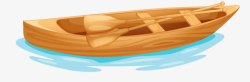 卡通舟水里的舟和桨高清图片