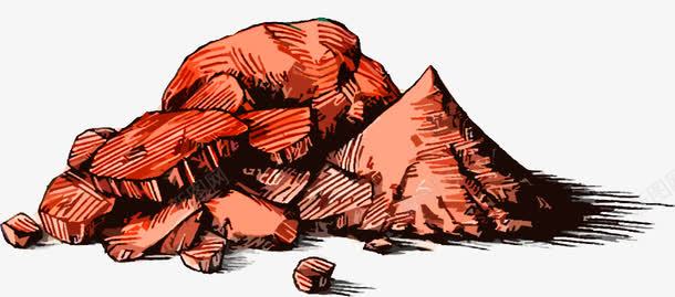 火山岩石插画png免抠素材_新图网 https://ixintu.com 岩石 插画 沉积岩 火山岩