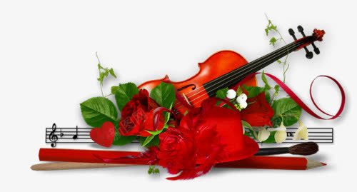 红色小提琴png免抠素材_新图网 https://ixintu.com 免抠 小提琴 素材 红色 装饰品