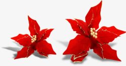 红色热情花朵装饰素材
