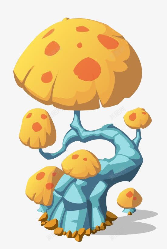卡通蘑菇png免抠素材_新图网 https://ixintu.com 卡通 手绘 蘑菇 蘑菇树