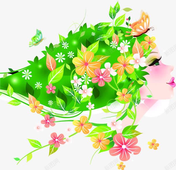 春天清新花朵植物漫画png免抠素材_新图网 https://ixintu.com 春天 植物 清新 漫画 花朵