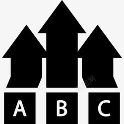 箭头组织ABC项目图图标高清图片