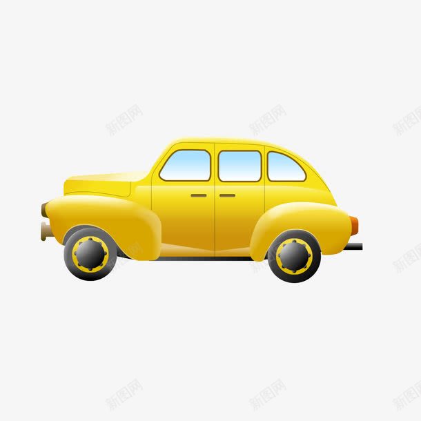 卡通黄色轿车模型png免抠素材_新图网 https://ixintu.com 卡通轿车 模型 轿车 黄色 黄色轿车