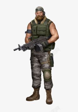 士兵插画手绘士兵高清图片
