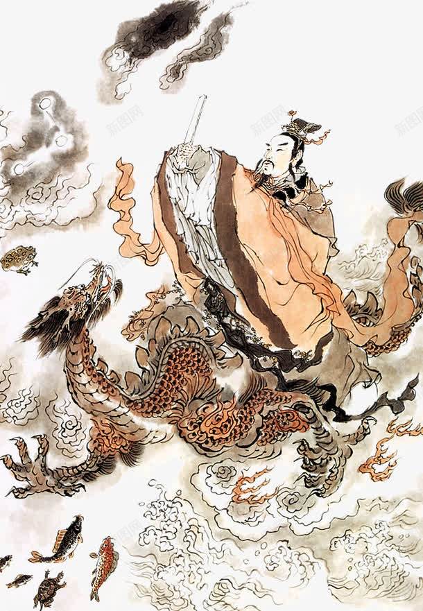 道教人物画png免抠素材_新图网 https://ixintu.com 中国人物画 人物肖像写意 传统国画人物 写意人物画 古代人物画
