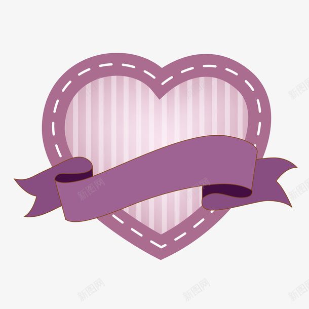 紫色爱心标牌装饰png免抠素材_新图网 https://ixintu.com 心 标牌 标牌装饰 爱心 紫色