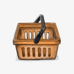 手绘购物篮图标png_新图网 https://ixintu.com 图标 手绘 购物篮