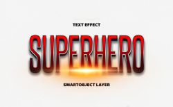 superherosuperhero英文发光立体字高清图片
