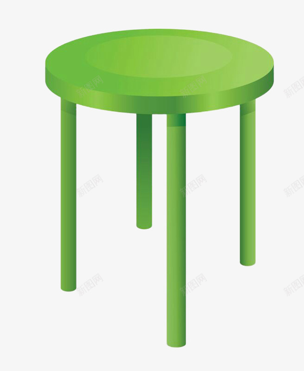 绿色圆凳子png免抠素材_新图网 https://ixintu.com 凳子 图案设计 圆凳子 绿色凳子