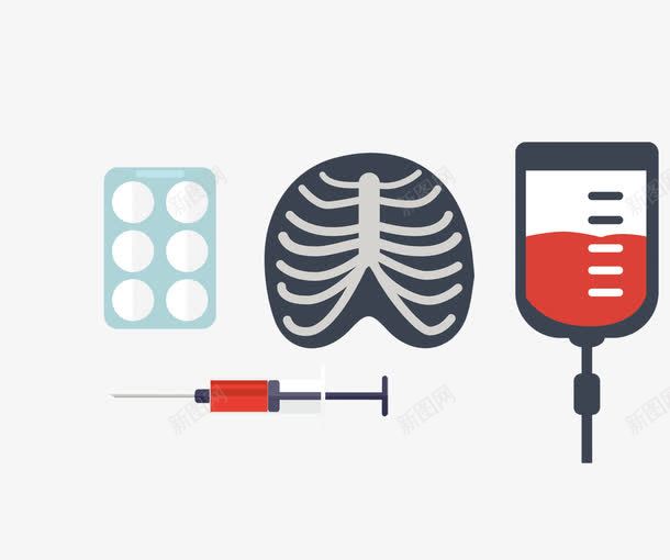 打针输液药片png免抠素材_新图网 https://ixintu.com X光 卡通 打针 拍X光线 药片 输液