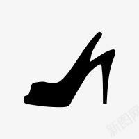 黑色扁平风格合成高跟鞋图标png_新图网 https://ixintu.com 合成 扁平 风格 高跟鞋 黑色