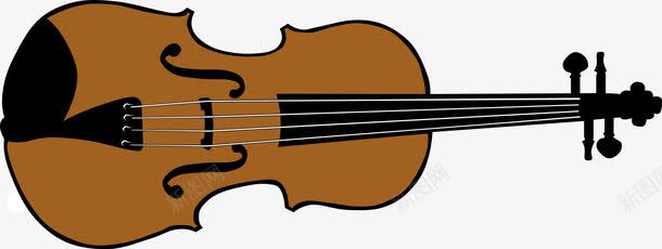 麻色小提琴png免抠素材_新图网 https://ixintu.com 图案设计 小提琴 手绘 琴