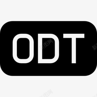 ODT文件黑色圆角矩形界面符号图标图标