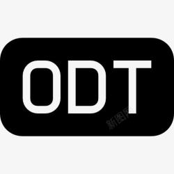 ODT文件ODT文件黑色圆角矩形界面符号图标高清图片