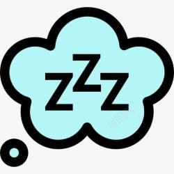 晚上休息睡眠图标高清图片