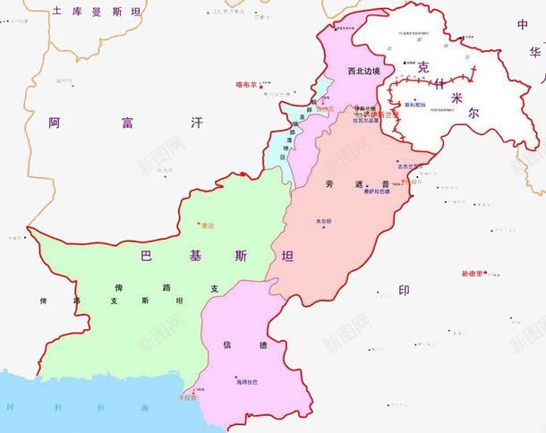 巴基斯坦的简图png免抠素材_新图网 https://ixintu.com 亚洲地图 地毯 红宝石 象牙 进出口
