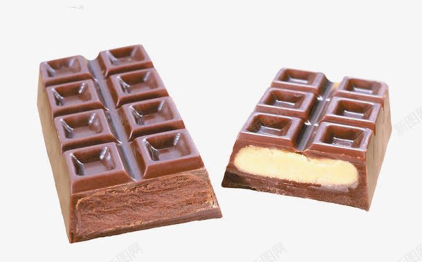 美食图标巧克力剪影巧克力块图标