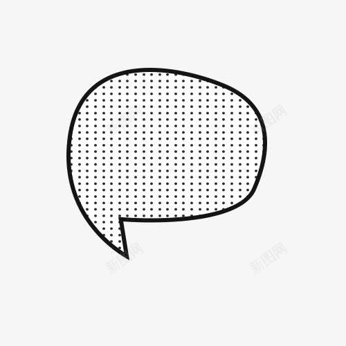 白色虚点对话框png免抠素材_新图网 https://ixintu.com 对话框 虚点 边框 黑白色对话框