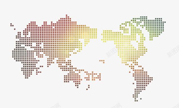 炫彩世界地图png免抠素材_新图网 https://ixintu.com 世界地图 地图素材 炫彩地图