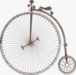自行车大小车轮古典款式素材