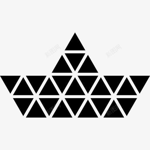 多边形的船小三角形图标png_新图网 https://ixintu.com 三角形 多边形 小三角形 形状 船