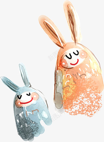 可爱手绘兔子png免抠素材_新图网 https://ixintu.com 卡通兔子 可爱手绘兔子 美丽兔子