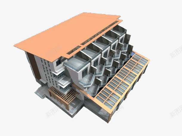 建筑模型png免抠素材_新图网 https://ixintu.com 大屋顶 建筑 建筑物 模型