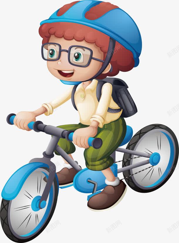 骑车的男孩png免抠素材_新图网 https://ixintu.com 低碳出行 自行车 骑行 骑车男孩