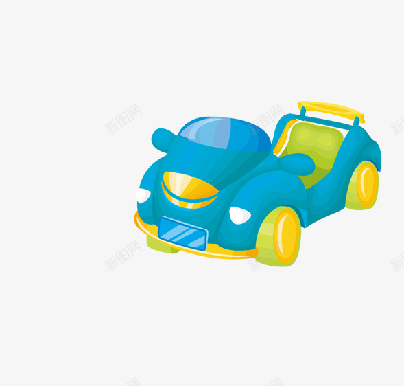 蓝色的玩具车png免抠素材_新图网 https://ixintu.com PNG图形 PNG装饰 卡通 玩具车 蓝色 装饰