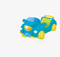 蓝色的玩具车素材