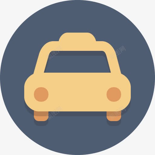 出租车交通运输圆形图标png_新图网 https://ixintu.com Taxi transit transportation 交通 出租车 运输